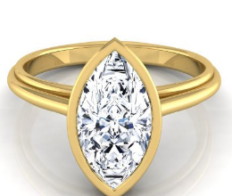marquise bezel engagement ring